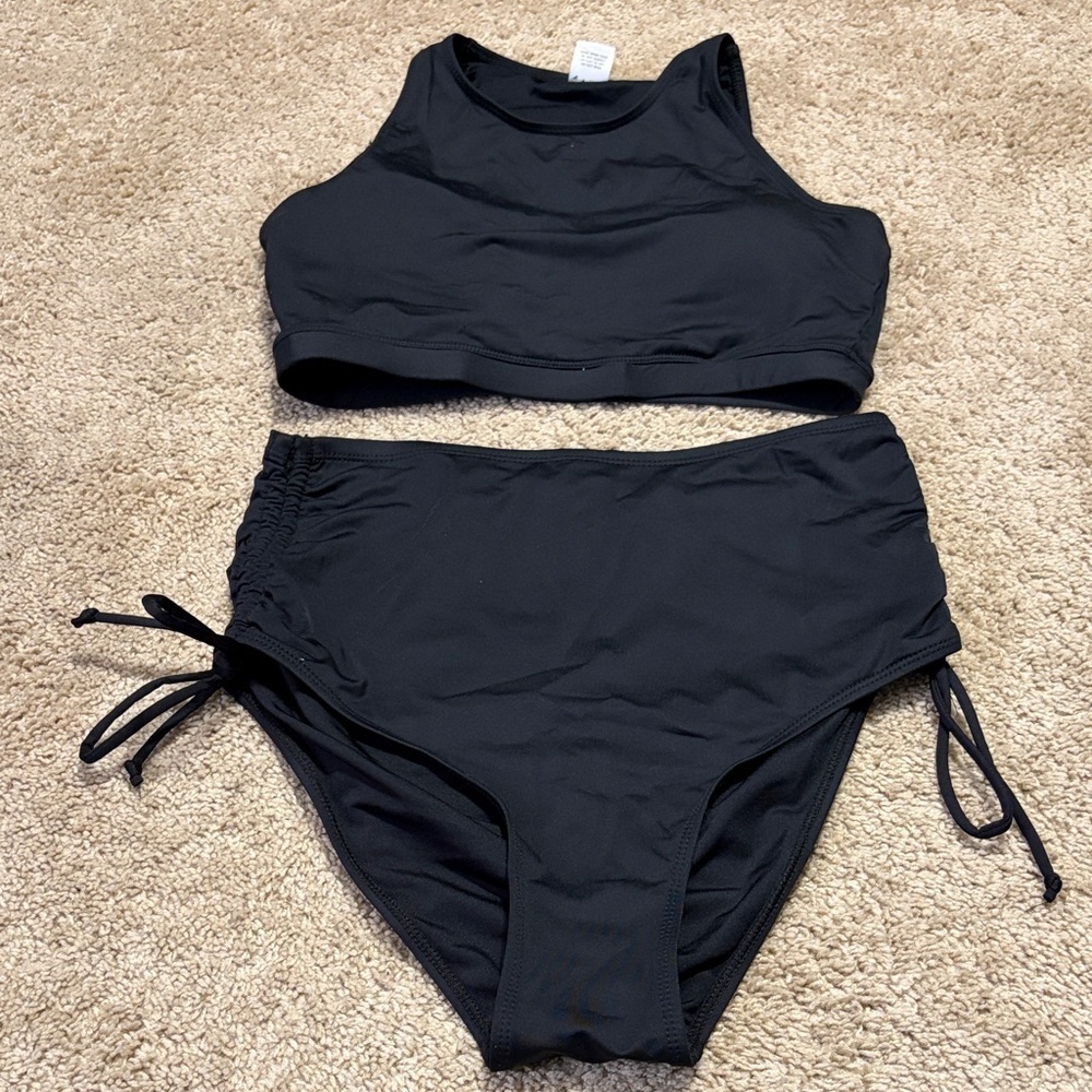 White Birch Black 2Piece Swimsuit Small